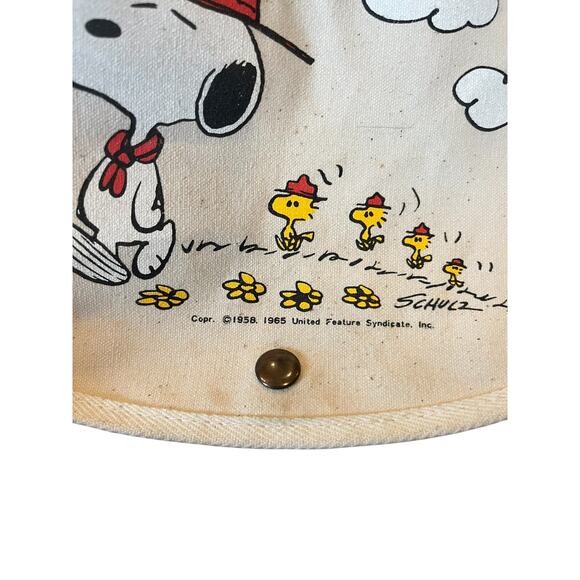 VINTAGE CANVAS SNOOPY Purse Bag Camping 1965 Woodstock RARE! - Picture 3 of 6